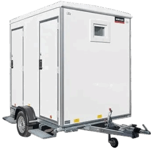 Toiletvogn m. 2 x toiletter